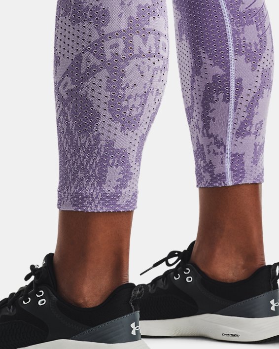 Women's UA RUSH™ HeatGear® Seamless Ankle Leggings, Pink, pdpMainDesktop image number 4